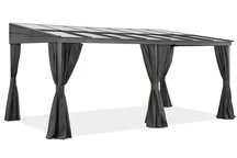Tettoia in alluminio 3 x 5 m Tarragona con tende Garden Point antracite