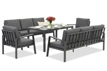 Zakintos Apetito 8 set in alluminio antracite Garden Point