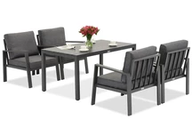 Zakintos Premium 4 mobili da giardino in alluminio antracite Garden Point