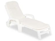 Lettino in Technorattan con cuscino Bahama bianco Bica