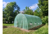 Serra a tunnel da giardino in metallo 3x4,5m Garden Point verde