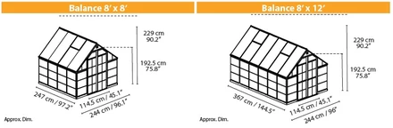 Modulo di estensione per serra Balance Green Palram - Canopia 8x4 verde