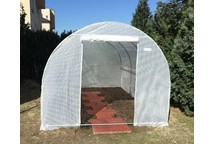 Tunnel da giardino in lamina bianca