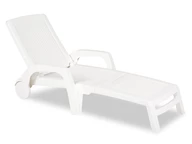 Sdraio Bahama di Bica in tecnorattan bianco