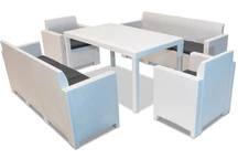 Set in technorattan Nebraska Apetito 8 bianco Bica