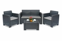 Set in technorattan Nebraska Coffee 4 antracite Bica