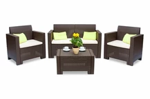 Set in technorattan Nebraska Coffee 4 marrone Bica