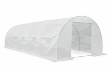Serra a tunnel con struttura di metallo 3x8m Garden Point bianca