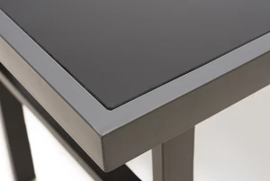 Tavolo  piano del tavolo rivestito in vetro temper